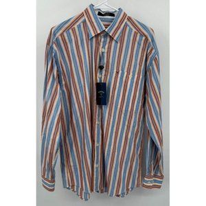 Callaway Shirt Adult Sz M  Button Up Long Sleeve Golf Mens